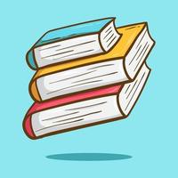 Hand drawn stacks of books. Hand drawn style vector illustrations