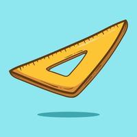 Hand drawn triangle ruler. Hand drawn style vector illustrations