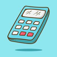 Hand drawn calculator. Hand drawn style vector illustrations