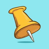 Hand drawn push pin. Hand drawn style vector illustrations