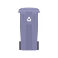 Recycle Bin Flat Illustration. Clean Icon Design Element on Isolated White Background vector