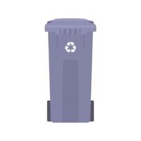 Recycle Bin Flat Illustration. Clean Icon Design Element on Isolated White Background vector