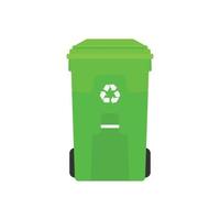 Recycle Bin Flat Illustration. Clean Icon Design Element on Isolated White Background vector