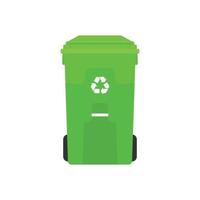 Recycle Bin Flat Illustration. Clean Icon Design Element on Isolated White Background vector