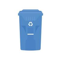 Recycle Bin Flat Illustration. Clean Icon Design Element on Isolated White Background vector