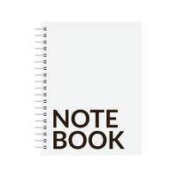 ilustración plana del cuaderno. elemento de diseño de icono limpio sobre fondo blanco aislado vector