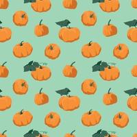 Pumpkins. Seamless pattern of pumpkins. Vector image.