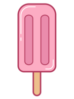 ilustración de helado, ilustración de icono de helado simple plano colorido. png