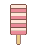 ilustración de helado, ilustración de icono de helado simple plano colorido. png