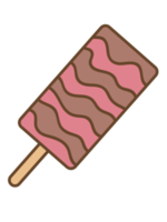 illustration de crème glacée, illustration d'icône de crème glacée simple et plate colorée. png