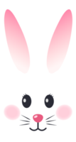 illustration de lapin, png animal mignon avec fond transparent.