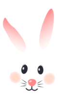 illustration de lapin, png animal mignon avec fond transparent.