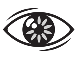 png Augensymbol, Augensymbolillustration mit transparentem Hintergrund.