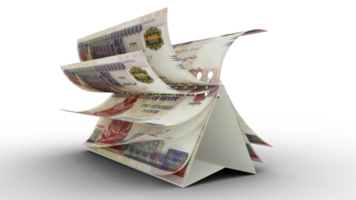 Calendar made of Egyptian pound  notes isolated on transparent background. Money calendar. spending concept. 3d rendering png