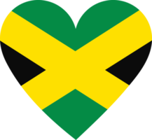 Jamaica flag in the shape of a heart. png