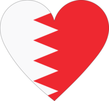 Bahrain flag in the shape of a heart. png