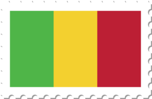 sello postal de la bandera de Malí. png