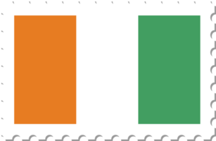 sello postal de la bandera de Costa de Marfil. png