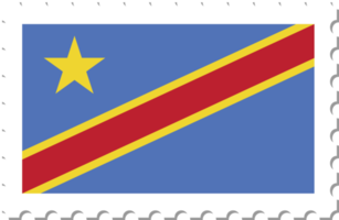 selo postal de bandeira da república do congo. png