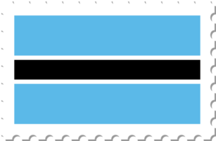 selo postal de bandeira de botswana. png