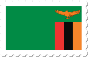 selo postal de bandeira da Zâmbia. png