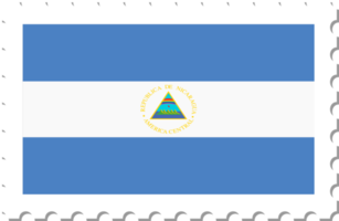 sello postal de la bandera de nicaragua. png