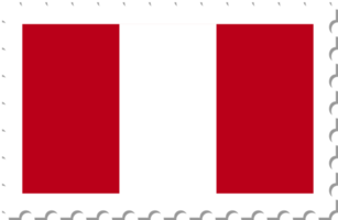 sello postal de la bandera peruana. png