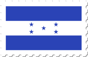 sello postal de la bandera de honduras. png