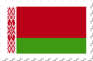 sello postal de la bandera de Bielorrusia. png