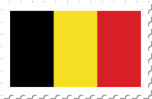 selo postal da bandeira da Bélgica. png