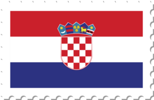Briefmarke mit kroatischer Flagge. png