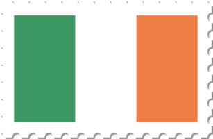 Briefmarke mit irischer Flagge. png