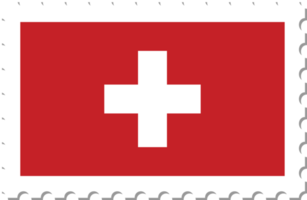 timbre-poste du drapeau suisse. png