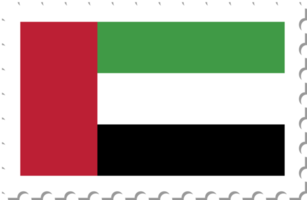 förenad arab emirates flagga porto stämpel. png