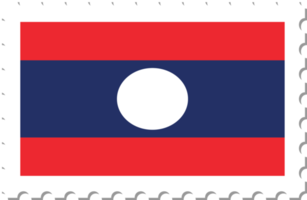 Laos vlag port stempel. png