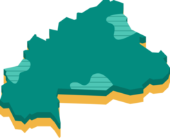 carte 3d du burkina faso png