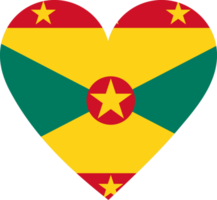 grenada bandiera nel il forma di un' cuore. png