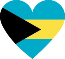 Bahamas flag in the shape of a heart. png