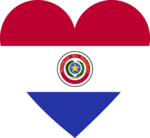 Paraguay-Flagge in Form eines Herzens. png