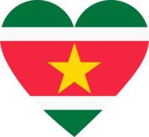 bandeira do suriname em forma de coração. png
