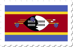 sello postal de la bandera de esuatini. png