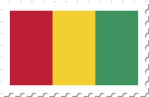 selo postal de bandeira da Guiné. png