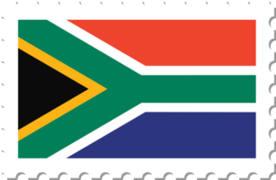 sello postal de la bandera de sudáfrica. png