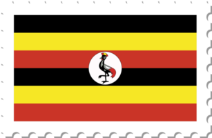 selo postal da bandeira de uganda. png