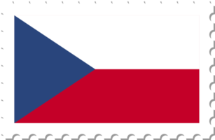 Briefmarke mit tschechischer Flagge. png