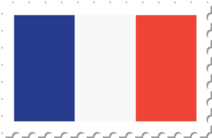 Frankrike flagga porto stämpel. png