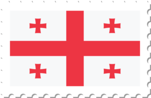 sello postal de la bandera de georgia. png