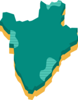 3D-Karte von Burundi png