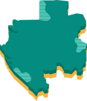 3d carta geografica di Gabon png