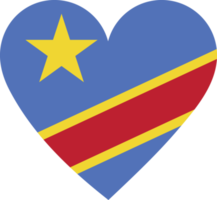 Republic of the Congo flag in the shape of a heart. png